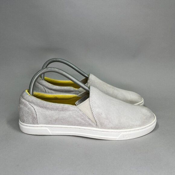 UGG Kitlyn Shoes Women's Size 8 Grey Suede Classic Slip On Loafers Sneakers - Picture 1 of 10